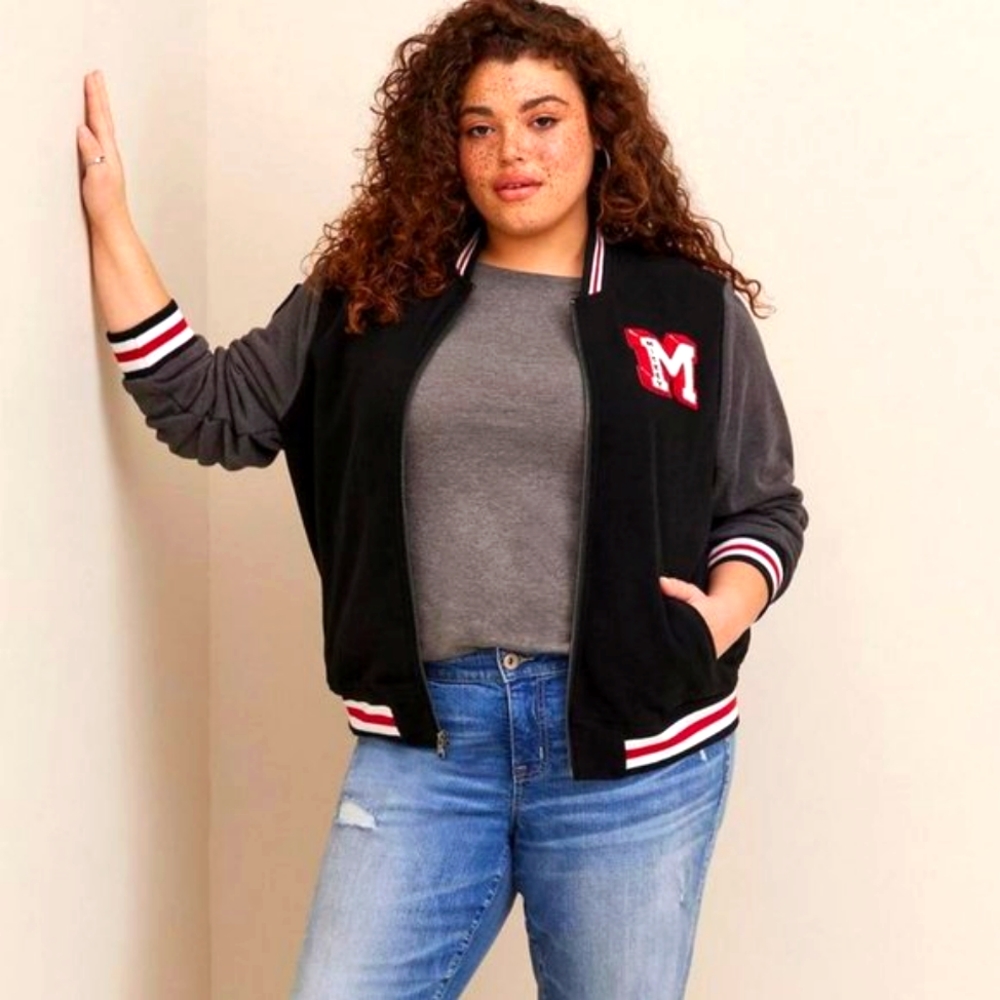 ❤️NWT TORRID BOMBER WOOL JACKET - MICKEY MOUSE ON FRONT & BACK PLUS SIZE - Picture 12 of 16